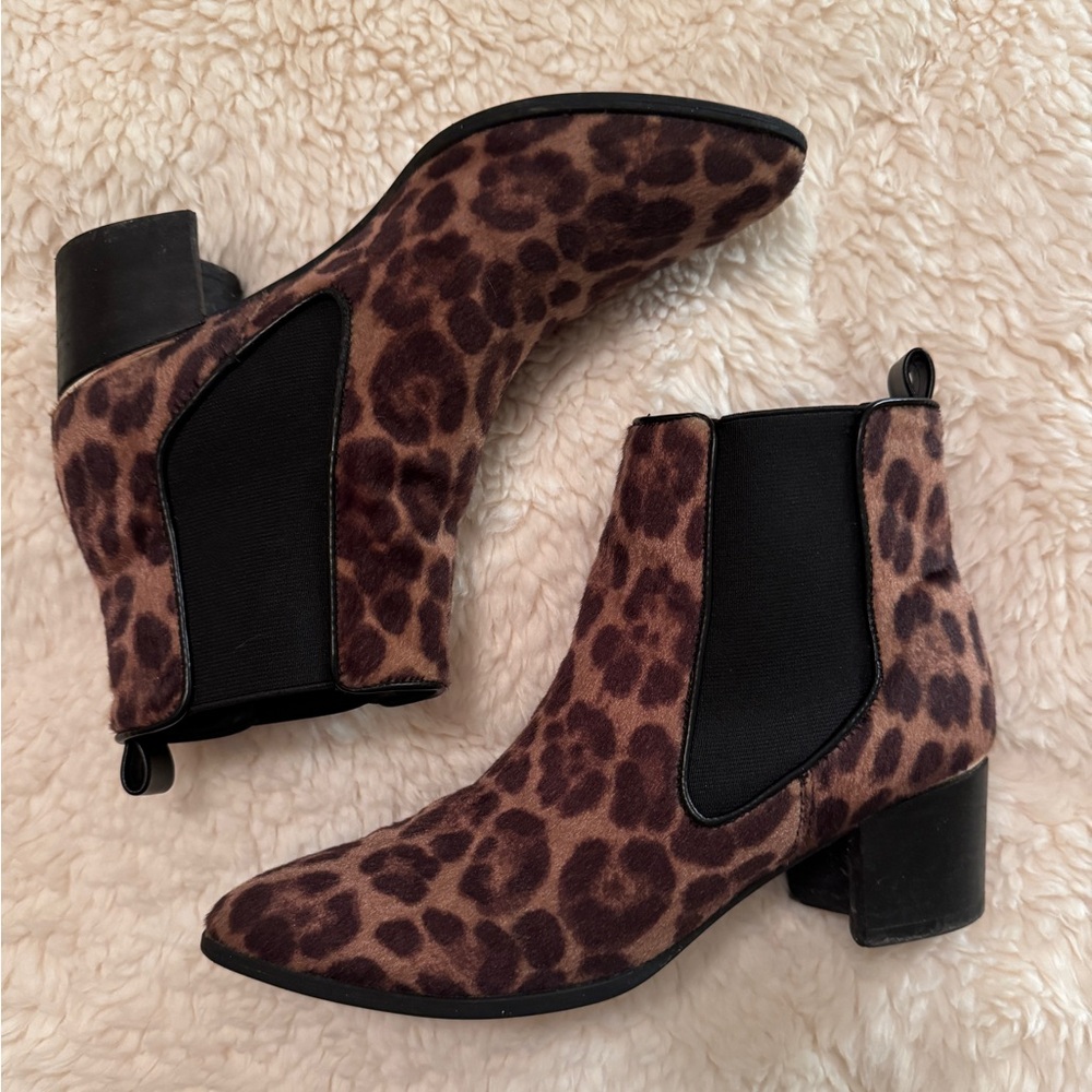 Leopard ankle bootie